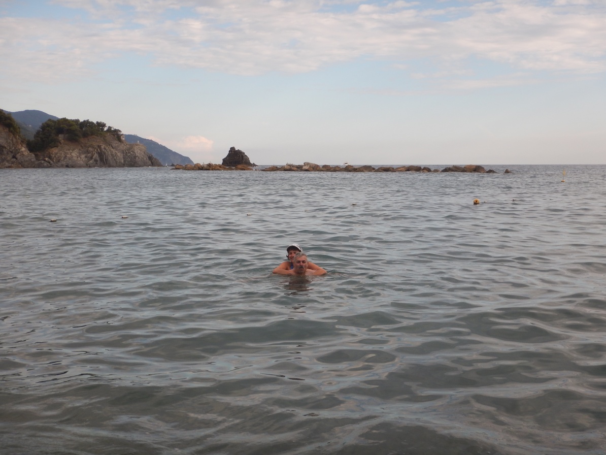 swimming in Old Monterosso beach